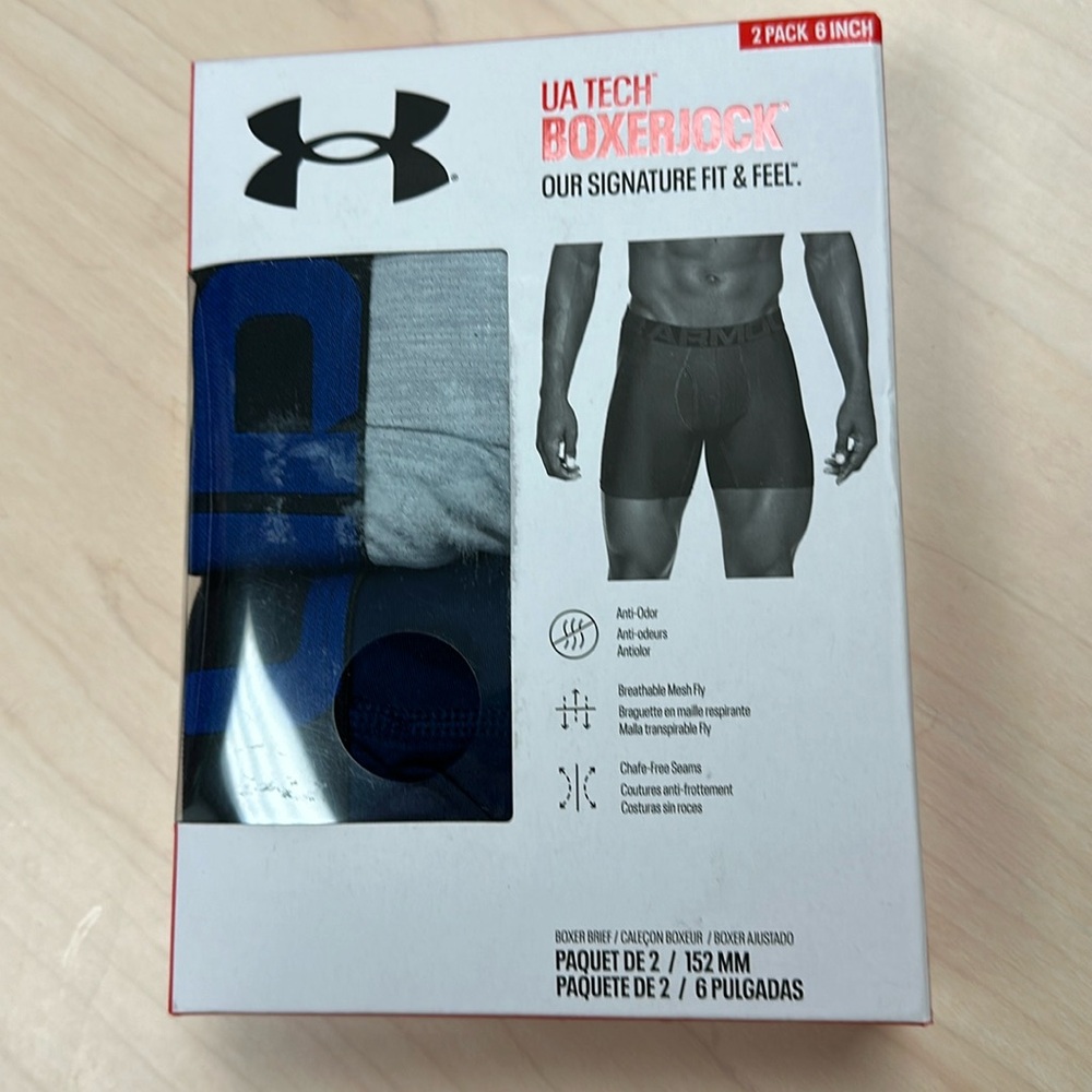 NWT 2PK Under Armour Boxerjock Briefs 5XL